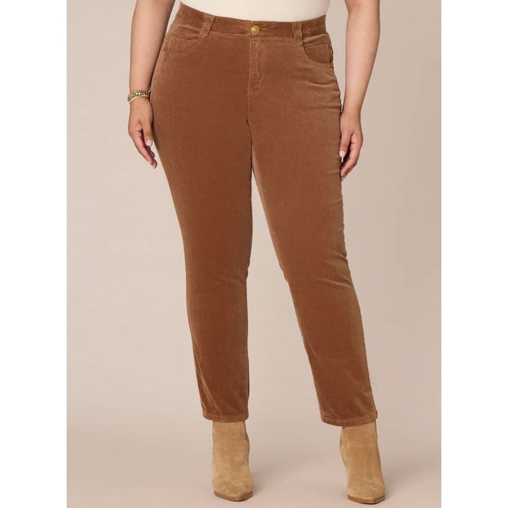 NWT! Democracy "Ab"solution Corduroy Straight Leg Plus Pants 18W
